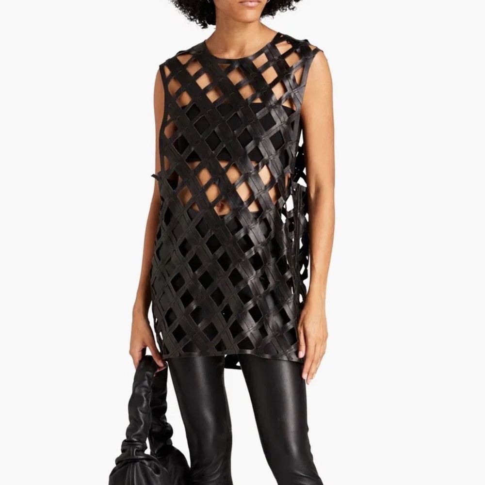 3.1 PHILLIP LIM Laser-Cut Leather Top / Tunic / Dress